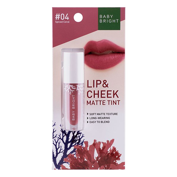 Lip & Cheek Matte Tint 2.4g Baby Bright (M) #04 Spiced Coral (Y2022)