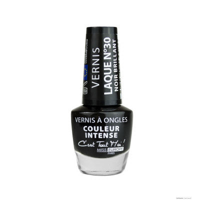 Miss Europe Paris - LAQUE N30 Black Nail Polish