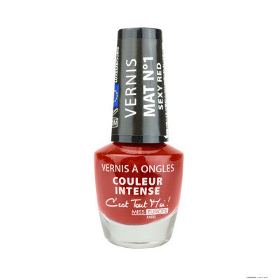 Miss Europe Paris - Matte Nail Polish Sexy Red MATS N1