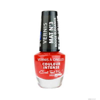 Miss Europe Paris - Matte Nail Polish, Elegant Red MATS N3