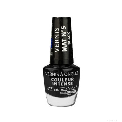 Miss Europe Paris - Matte Black Nail Polish MATS N5