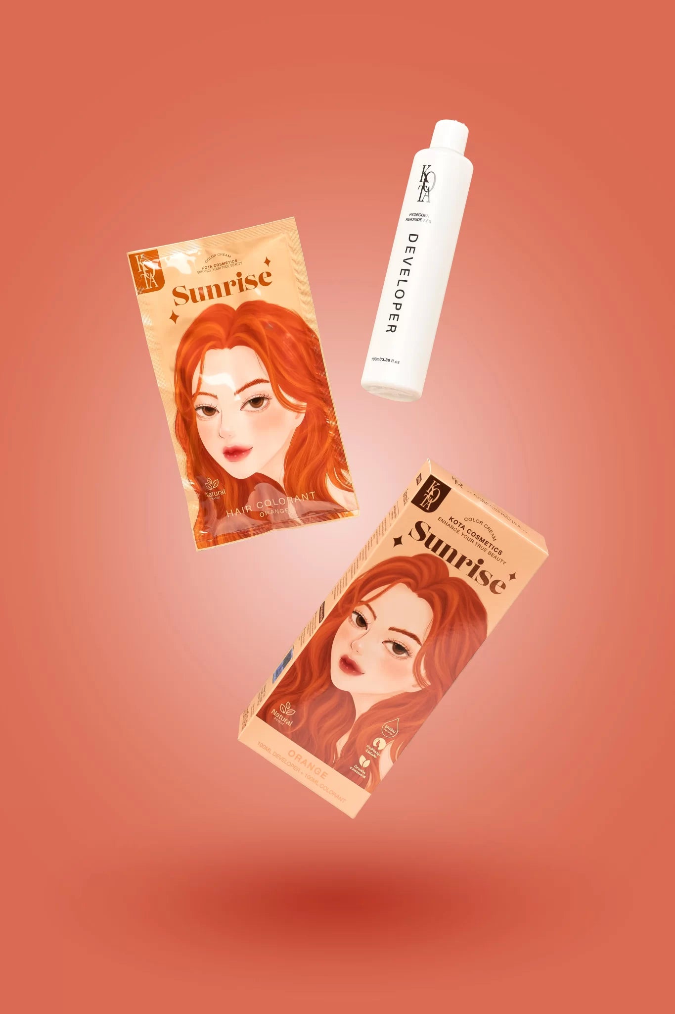 صبغة شعر لون نحاسي كوتا | Kota Sunrise Orange Hair Color