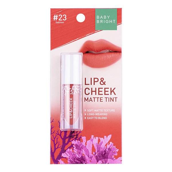 Lip & Cheek Matte Tint 2.4g Baby Bright (M) #23 Salmon