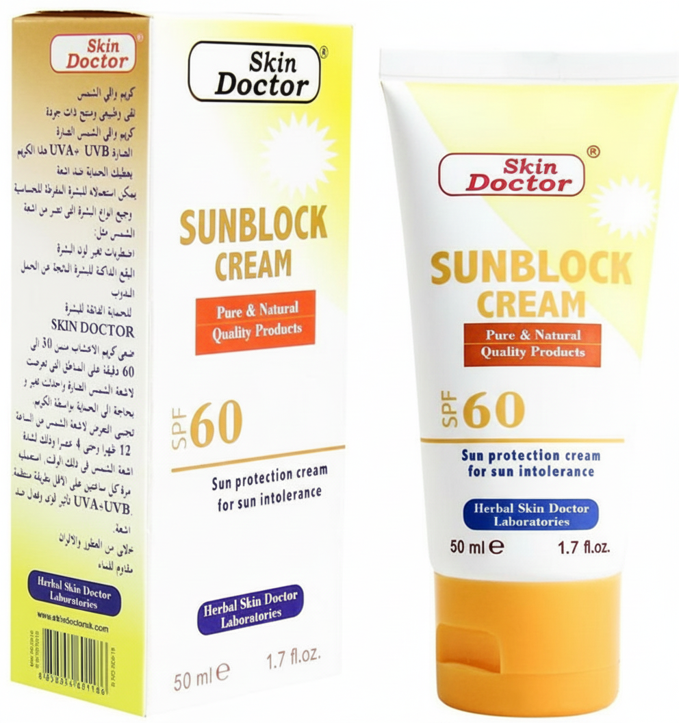 كريم واقٍ من الشمس SPF 60 من دكتور سكين - 50 مل