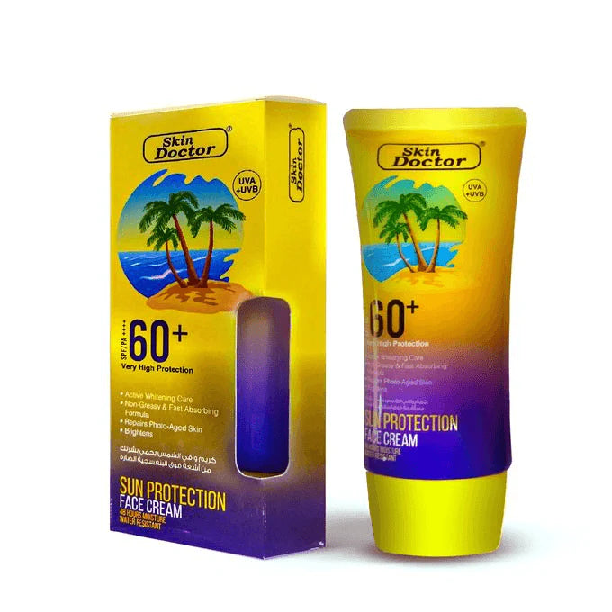 كريم الوجه فائق الحماية من الشمس SPF 60+ من سكين دكتور - 50 جم