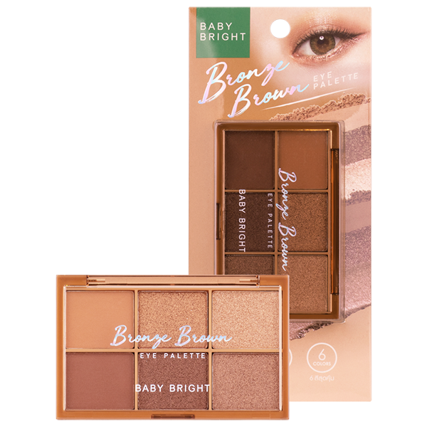 BRONZE BROWN EYE PALETTE 0.7G X 6COLORS BABY BRIGHT (M)
