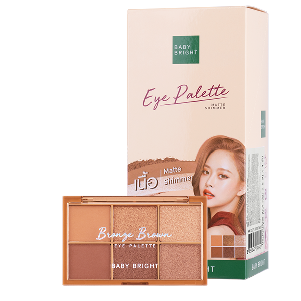 BRONZE BROWN EYE PALETTE 0.7G X 6COLORS BABY BRIGHT (M)