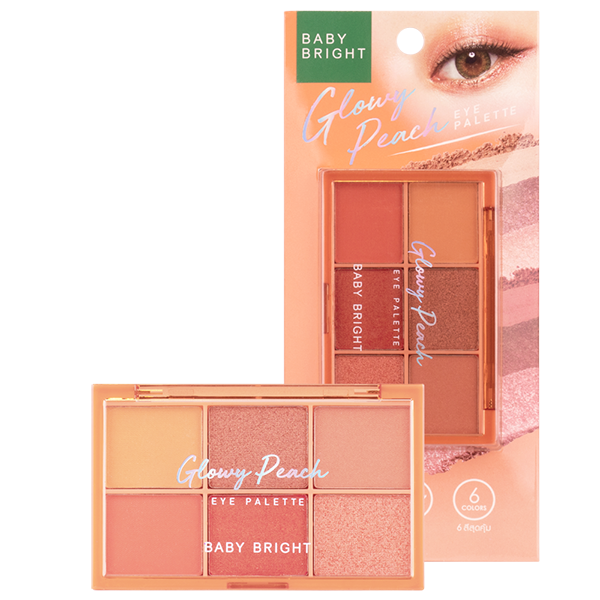 GLOWY PEACH EYE PALETTE 0.7G X 6COLORS BABY BRIGHT (M)