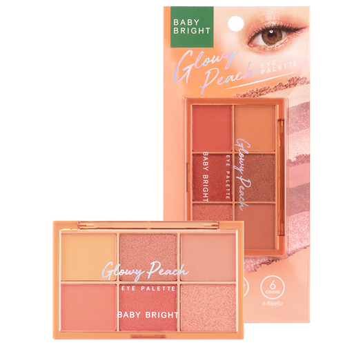 GLOWY PEACH EYE PALETTE 0.7G X 6COLORS BABY BRIGHT (M)