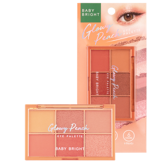 GLOWY PEACH EYE PALETTE 0.7G X 6COLORS BABY BRIGHT (M)