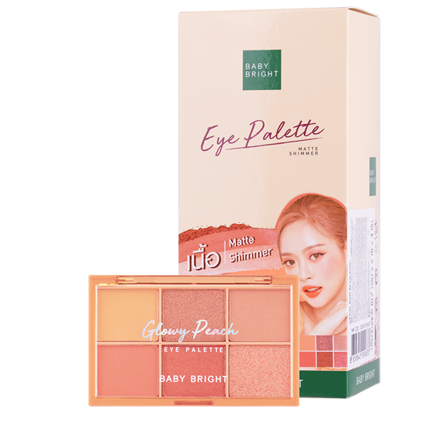 GLOWY PEACH EYE PALETTE 0.7G X 6COLORS BABY BRIGHT (M)