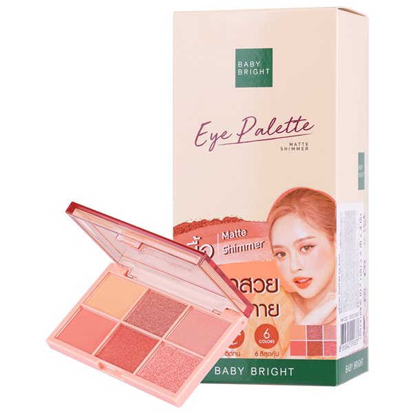 GLOWY PEACH EYE PALETTE 0.7G X 6COLORS BABY BRIGHT (M)