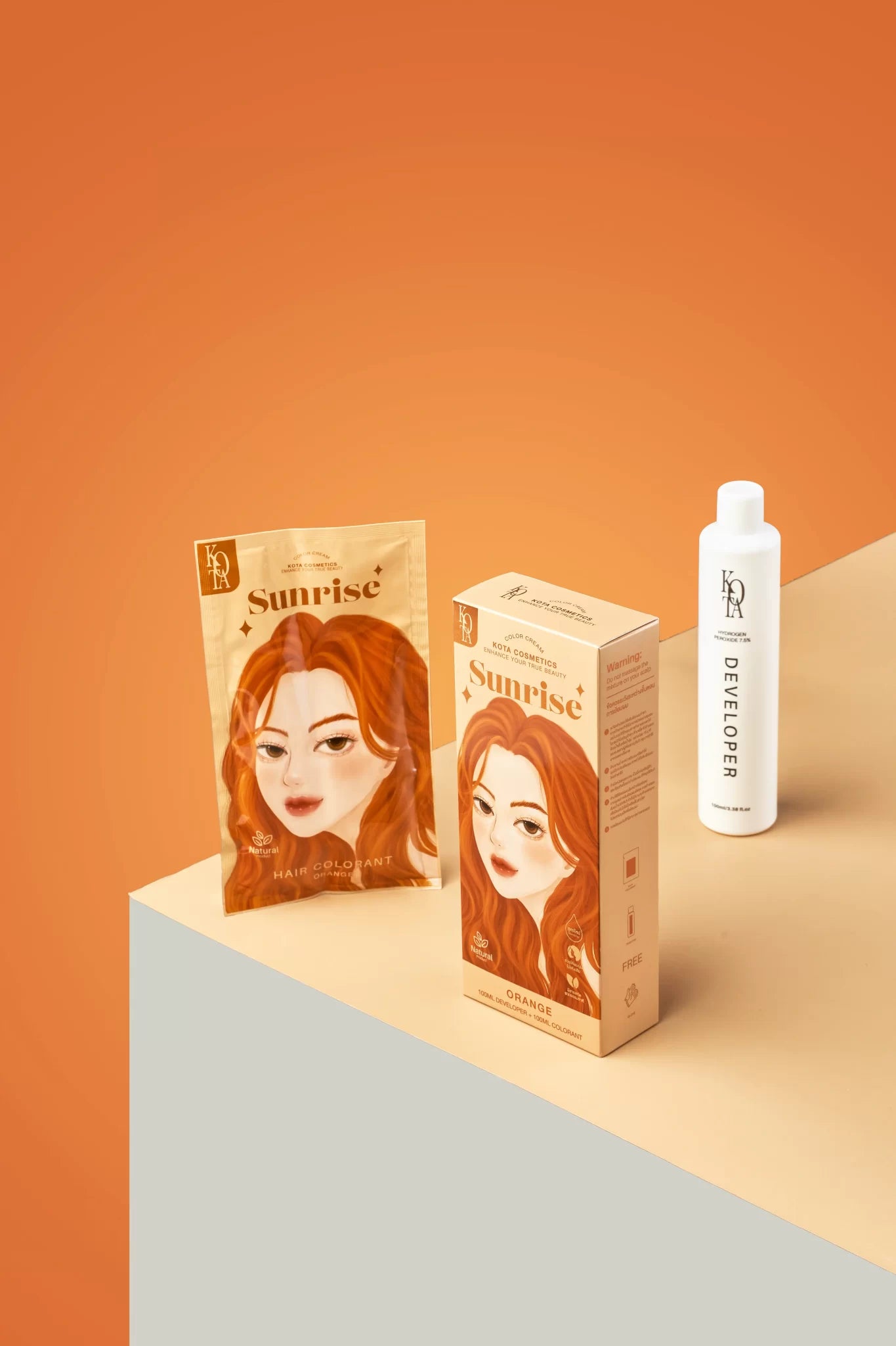 صبغة شعر لون نحاسي كوتا | Kota Sunrise Orange Hair Color