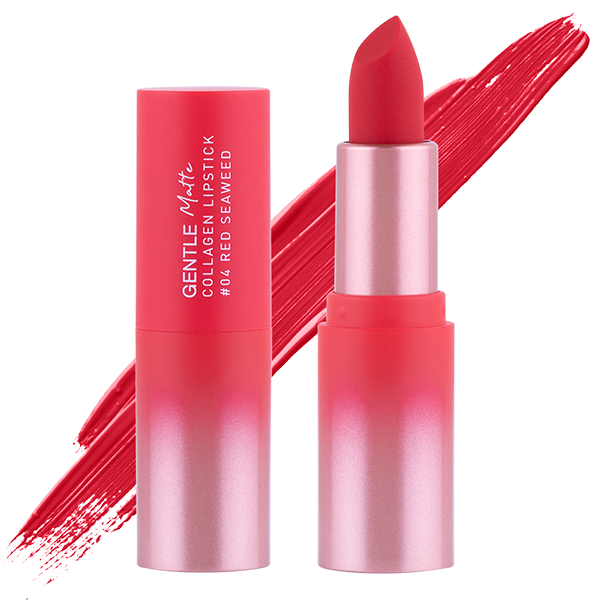 Gentle Matte Collagen Lipstick 3.7g Baby Bright (M) #04 Red Seaweed