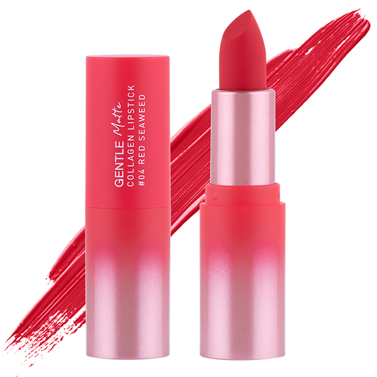 GENTLE MATTE COLLAGEN LIPSTICK 3.7G BABY BRIGHT (M) #04 RED SEAWEED