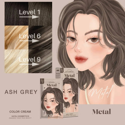 Kota Hair Color METAL – ASH GREY