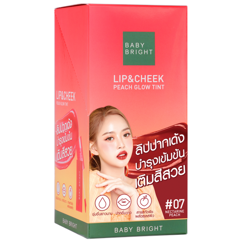 LIP & CHEEK PEACH GLOW TINT 2.4G BABY BRIGHT (M) #07 NECTARINE PEACH