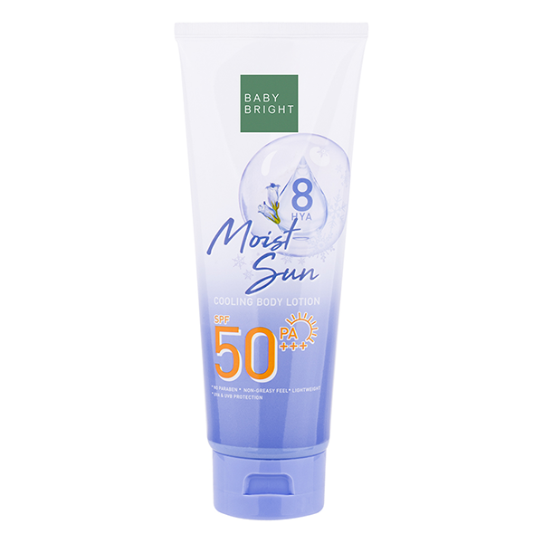 لوشن تبريد الجسم المرطب بمعامل حماية من الشمس SPF50 PA+++ 160 مل بيبي برايت