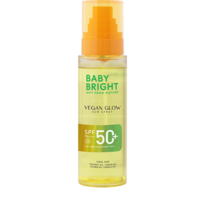 بخاخ واقي من الشمس نباتي متوهج بعامل حماية SPF50+ PA++++ 110 مل بيبي برايت (B)