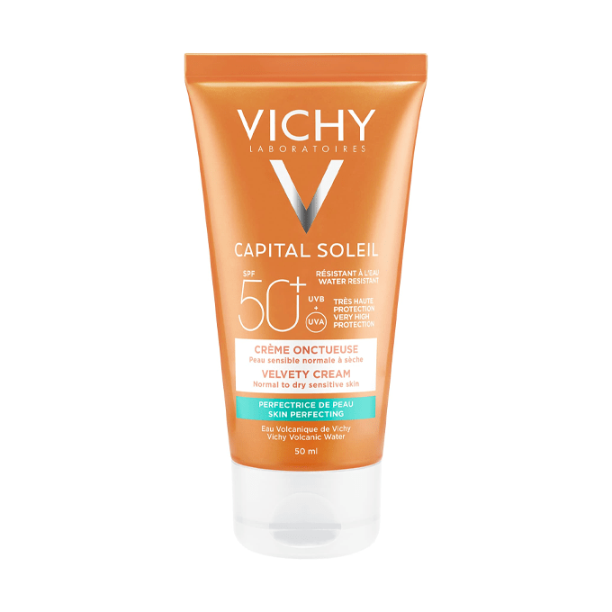 كريم واقي الشمس كابيتال سولاي بلمسة مخملية SPF50+ من فيشي - 50 مل