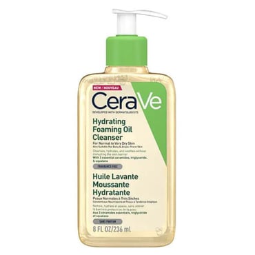 غسول زيتي مرطب ورغوي للبشرة العادية إلى الجافة جداً من سيرافي - 236 مل